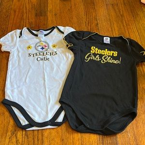 Steelers 18 month onesies for girls 2 pack